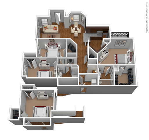 3 Beds • 2 Bath 12106 floor plan